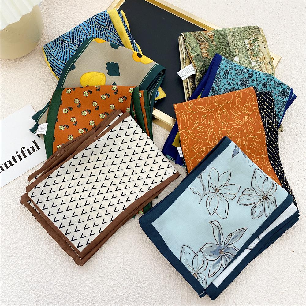 New Scarves Silk Scarves Women'S Spring And Autumn Season Long Decorative Professional Scarves Summer Thin Styles Paired With Shirts Stylish