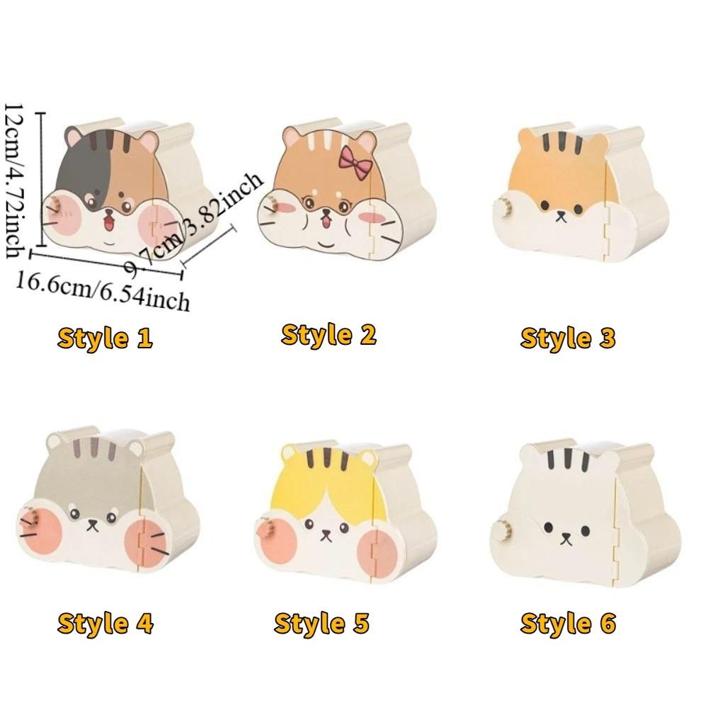 Cartoon Hamster Hideout House Washable Magnetic Door Hamster Hide Cave Viewing Window Small PetSleeping Nest for Hamster Cage