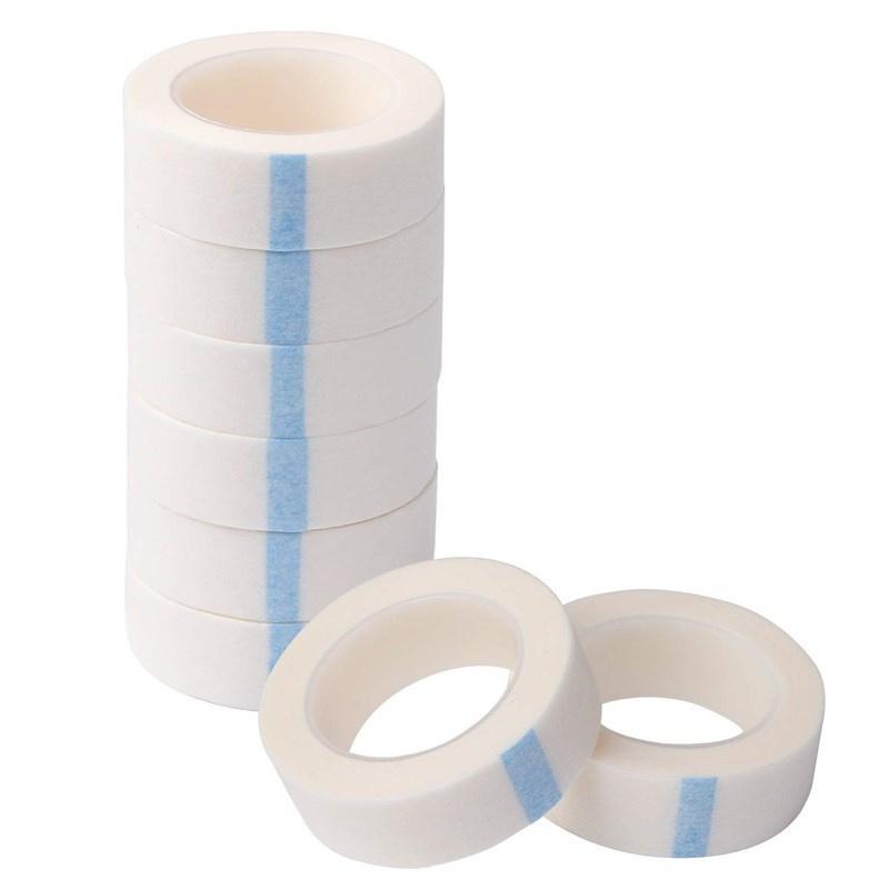 9Mx1.25cm Breathable Eyelash Extension Paper Tape Roll - Non Woven Fabric Adhesive for Fake Eyelashes - 1/5/10/20/50PCS Options