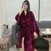 Loose Kimono Nightgown Winter New Robe Women Nightwear Bride Wedding Bathrobe Warm Velour Sleepwear Loungewear Intimate Lingerie