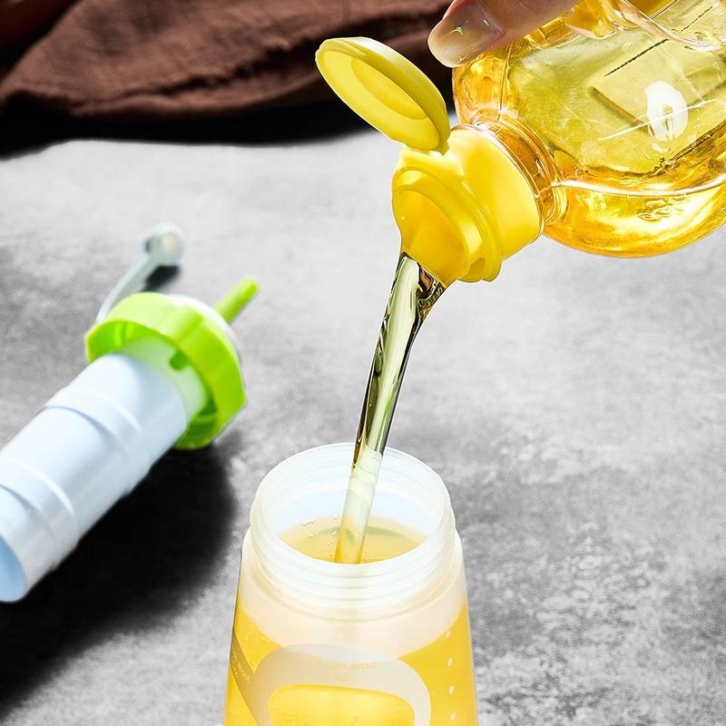 350/650Ml Quantitative Sauce Squeeze Bottle With Nozzle Ketchup Oil Bottle Dispenser Kitchen Gadget Bbq Empty Condiment Bottle