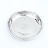 2Pcs Reusable Stainless Steel Dinner Plates Thickened Polished Round Shallow Dishes for Picnic Barbecue Use