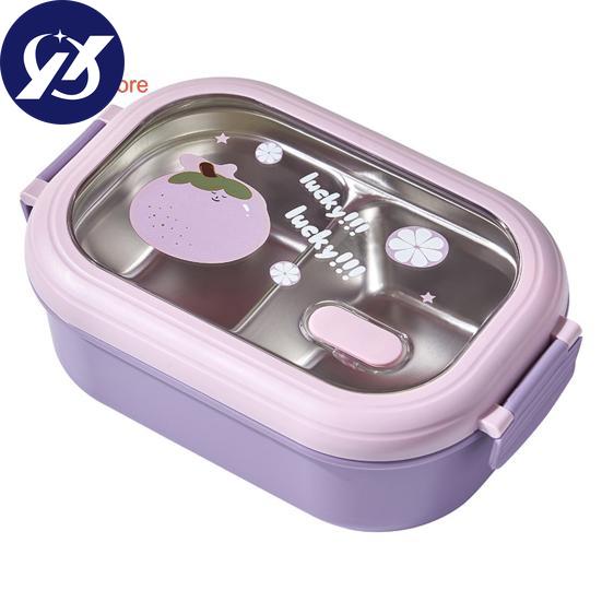 1000 ml Lunchbox, mikrowellengeeignet, großes Fassungsvermögen, hitzebeständiges Fach, Obstdruck, Studenten-Bento-Box, Firmengebrauch