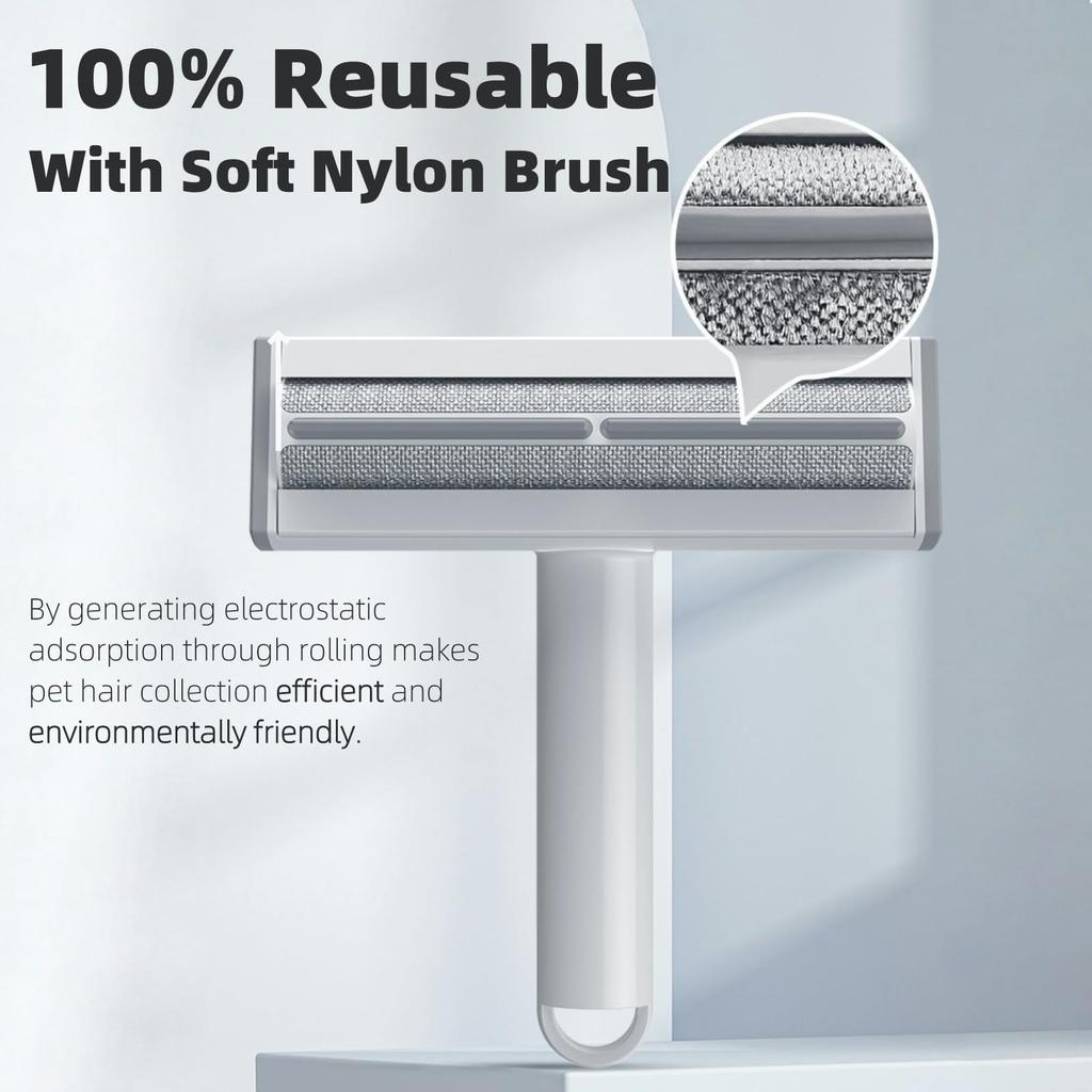 Washable Portable Travel Modern Plastic Pet Fur Removal Tool Cat Dog Hair Shedding High-Efficiency Cleaning Reusable Lint Roller