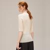 TUHUANG Women's Fine Merino Wool Fishbone Mock Neck Sweater