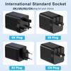 65W GaN Charger with Retractable Cable for Fast PD Charging - Compatible with Apple, Huawei, Xiaomi, Type-C Devices