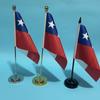 (SKY FLAG)14x21cm Office Desk Flag Of Chile Flag  Table Decoration Chile National Banner Desk Ornaments Flags