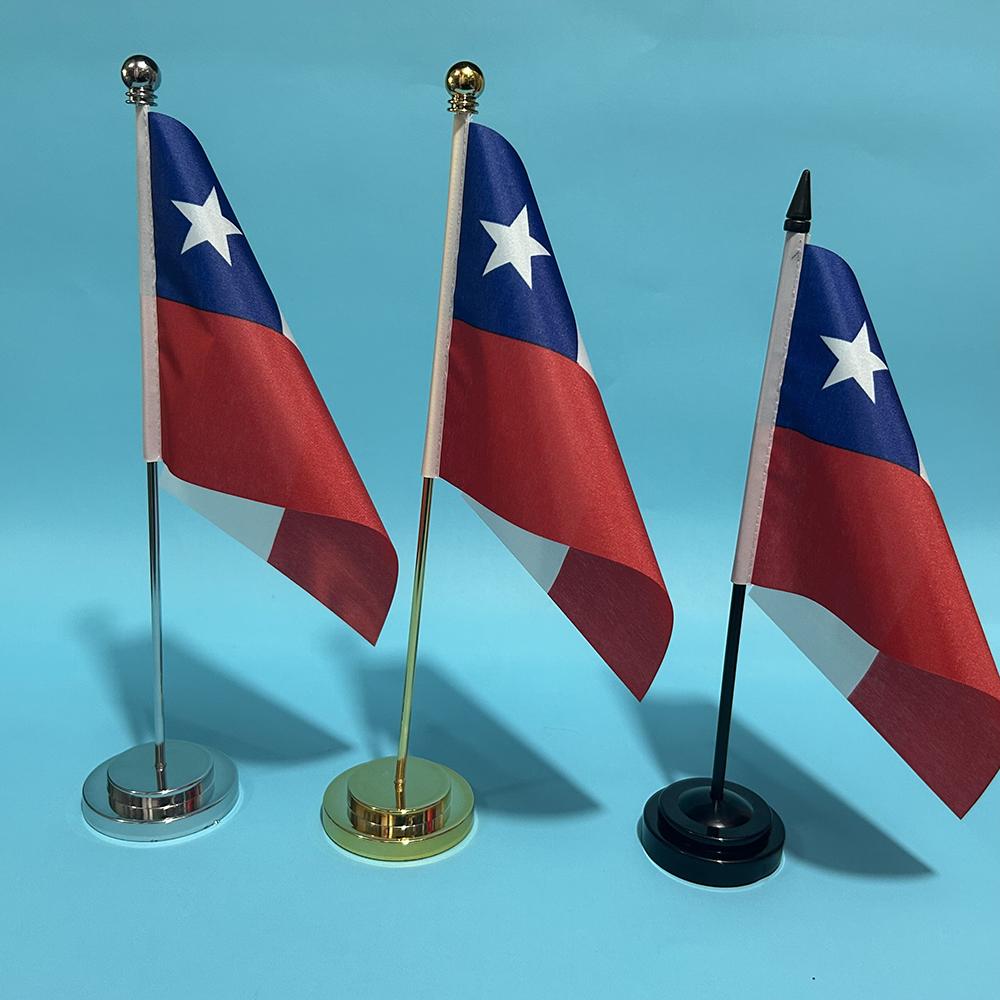 (SKY FLAG)14x21cm Office Desk Flag Of Chile Flag Table Decoration Chile National Banner Desk Ornaments Flags