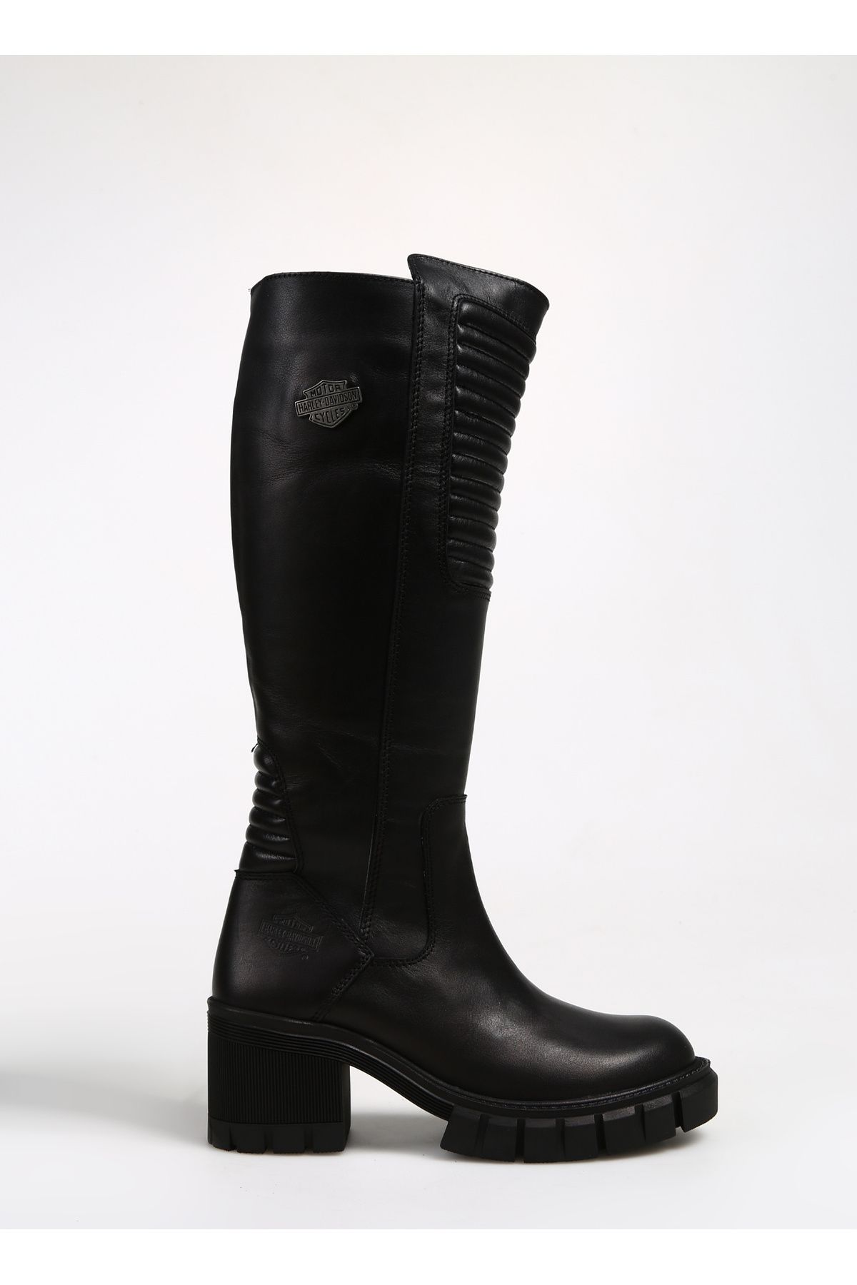 

Women Modern Stylish Fashion Boots Boots Leather Black Boots Fork Hi 37