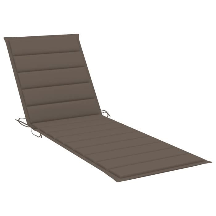 VidaXL Chaise longue de jardin avec table et coussin Pin imprégné