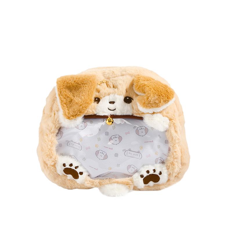 Schoolbag Japanese girl high value super cute puppy transparent bag trend two-dimensional element cartoon visual pain bag