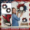 Independence Day Wreath Red Blue Hydrangea Door Decor