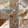 Cercei metalici noi de înaltă calitate - știfturi de urechi, inele de urechi, pandantive pentru urechi - bijuterii la modă și unice pentru femei, care arată o personalitate elegantă.