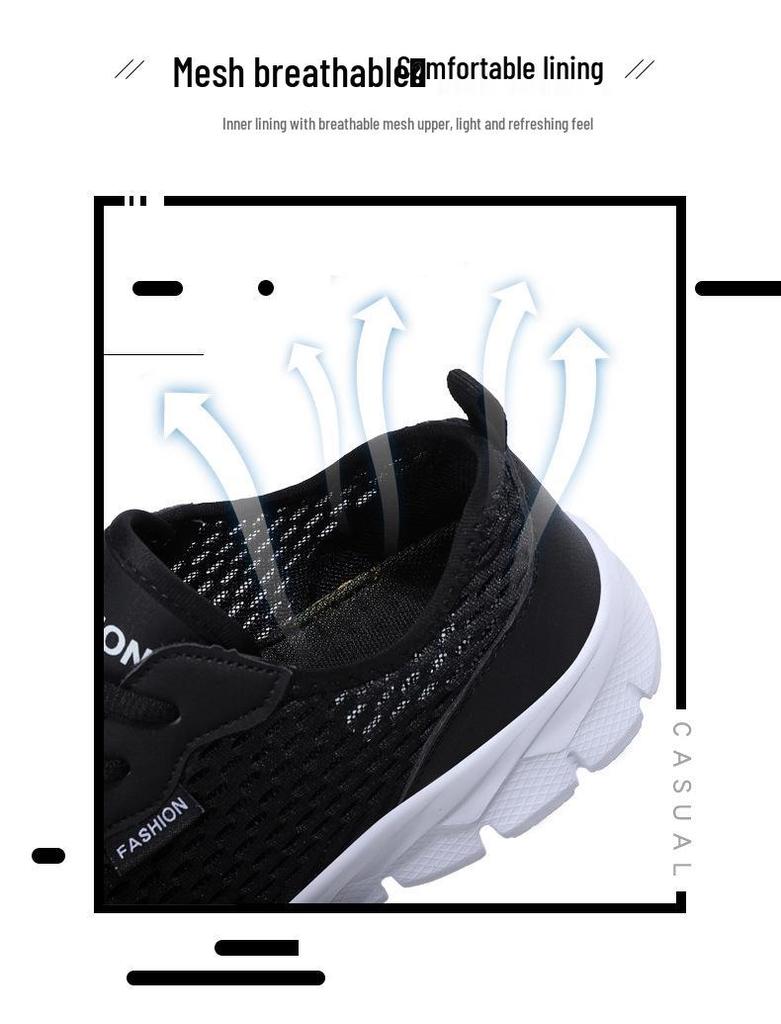 Men's Summer Mesh Shoes - Lightweight, Breathable & Fashionable Travel Footwear