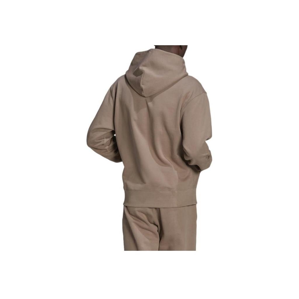Adidas Originals Trefoil Solid Color Hoodie Sweatshirt Men Tops Brown HN6932