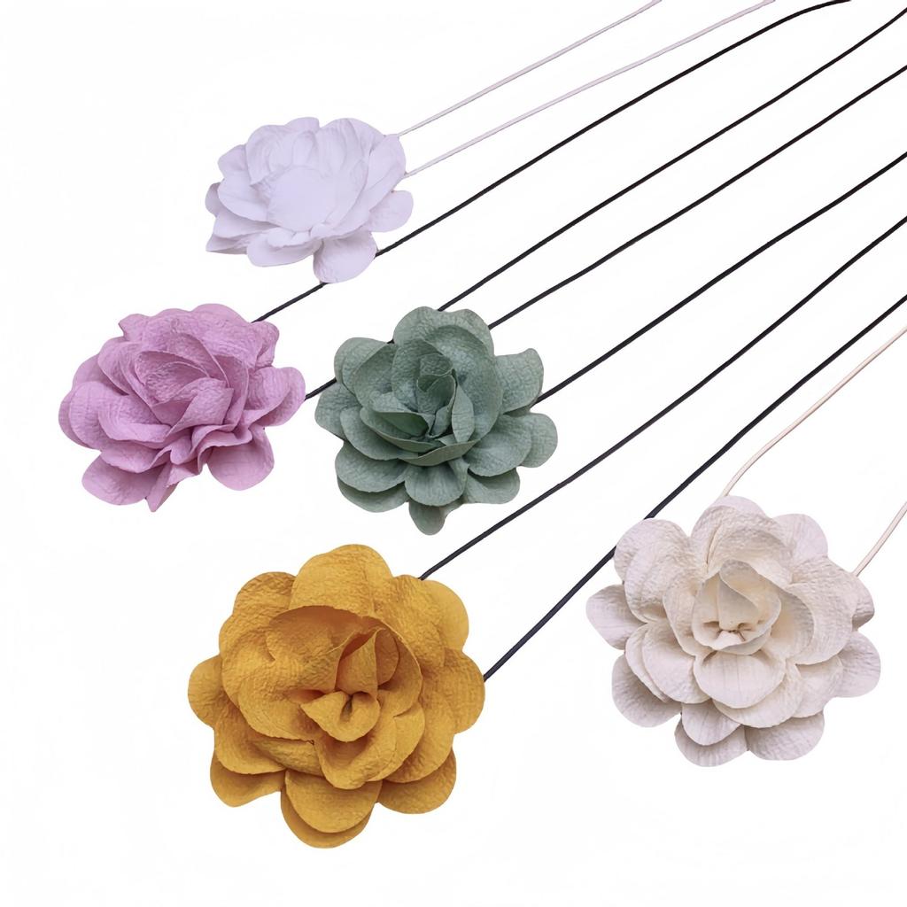 Stoffblumen Choker Halskette Einzigartige Blumen Schlüsselbeinkette Stoffmaterial Geeignet für Hochzeiten Geburtstage und Partys