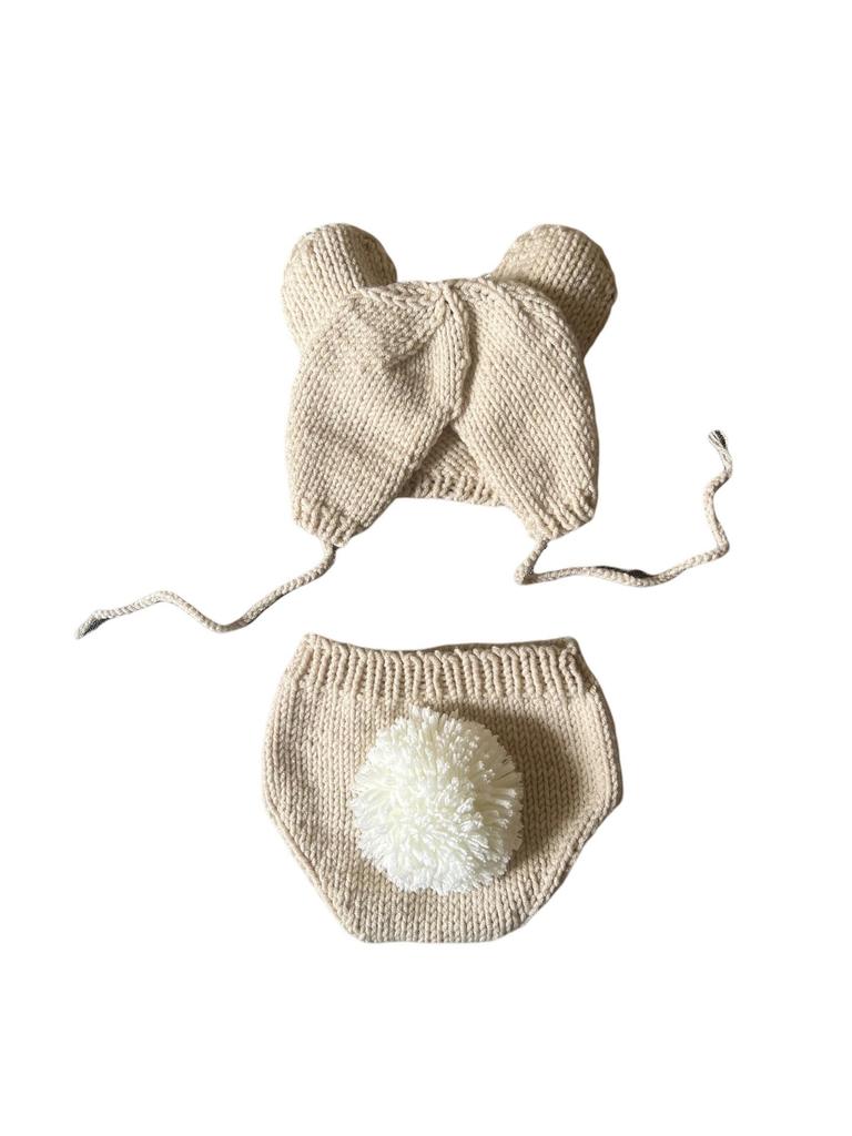 Handmade Crochet Baby Bunny Photo Outfit for Newborns
