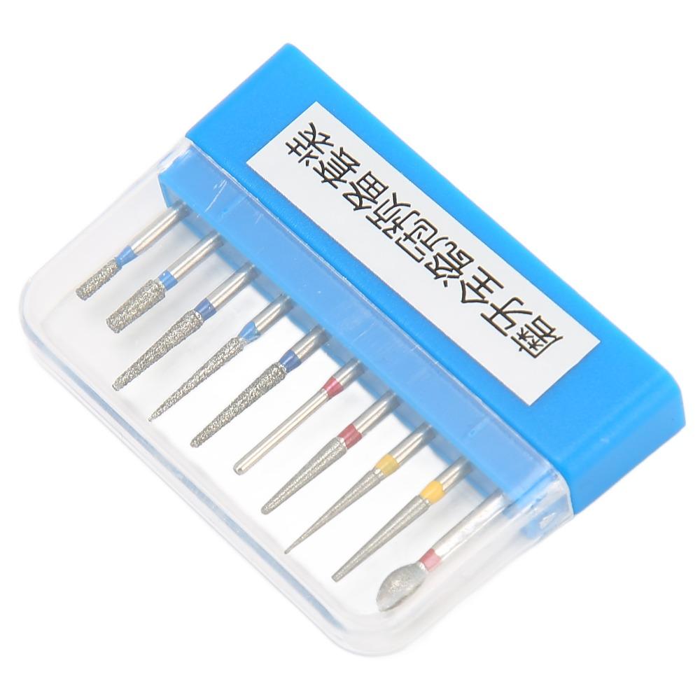 10pcs/Set High Speed Dental Burs Drill Grinding Polishing Drill Set Metal Burs Drill Dental Clinic