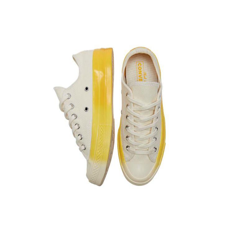Converse 1970s Chuck Taylor All Star Gradient Low Top Canvas Shoes Women Sneakers Off-White Yellow A00534C