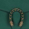 Gucci Dionysus Double Tiger Head Buckle Chain Shoulder Leather Wallet Crossbody Bag Women Bags Emerald-Green 401231-CAOGX-3120