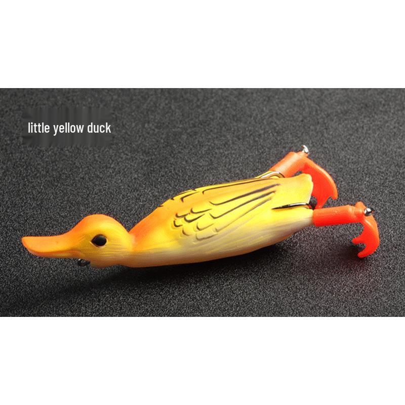 

Приманка-утка для ловли на поверхности воды с лапками в виде двойной спирали - Мягкий плавающий симулятор приманки для рыбалки. 12g Bag