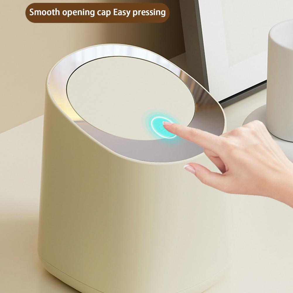 Fashion Desktop Trash Can Creative Luxury Dustbin Bin Household Mini Bedside Waste Bin Tea Table Small Garbage Bucket