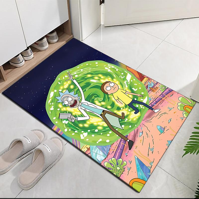 Rick and Morty Printed Carpet, for Office Chair Living Room Bedroom Kitchen Room Decor Gifts.