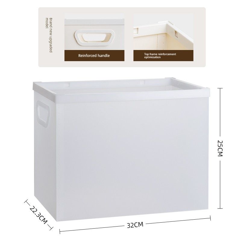 Folder Test Paper Storage Box Office Supplies Plastic Material Storage Box Desktop Shelf Hanaper Foldable