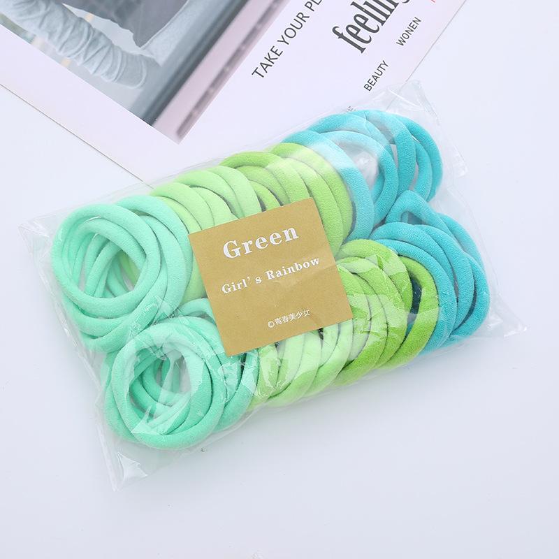 48Pcs 4CM Large Elastic Hair Bands Girls Colorful Nylon Headband For Children Ponytail Holder Scrunchie Women Hair Accessories