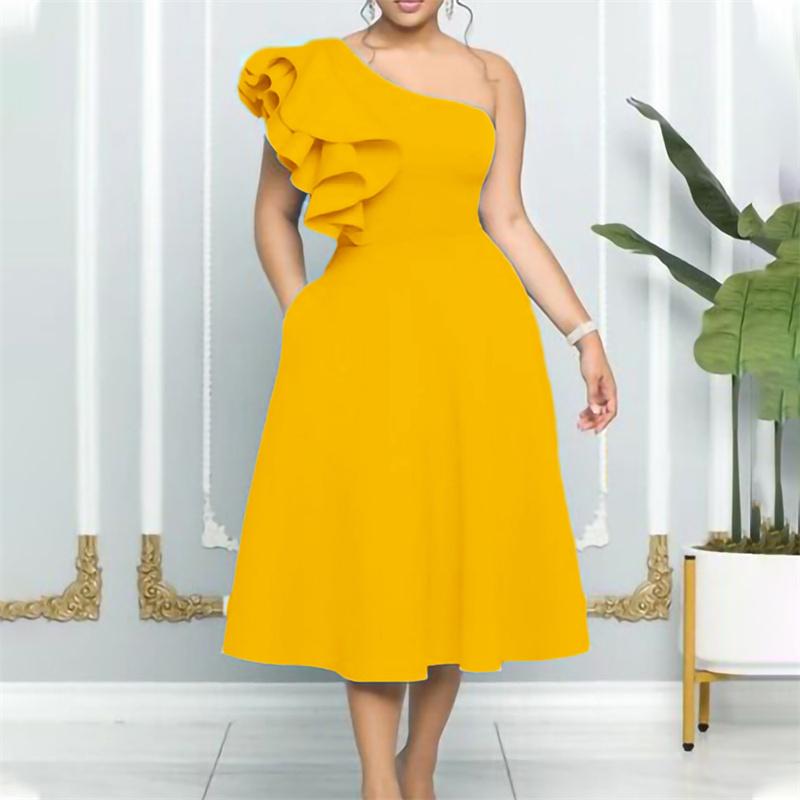 

Модная чистая юбка больших размеров, платье для банкета, женская одежда, цвет плеча