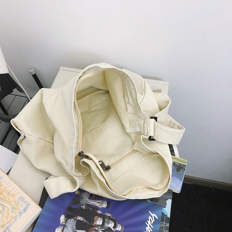 Fashion Versatile Messenger Bag Women's Large Capacity Retro Canvas Bag Students' Bag Simplicity Tote Bag