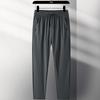 Popular summer thin brocade ammonia ice silk casual pants men's elastic elastic waist sports pants men's trousers casual pants