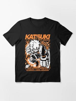 Anime My Hero Academia The Boom Hero Black T-shirt Size S-5XL