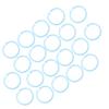 20pcs Plastic Rings Transparent Flexible Loose Leaf Book Binder Rings for School Home Office Cards Document NotebookBlue