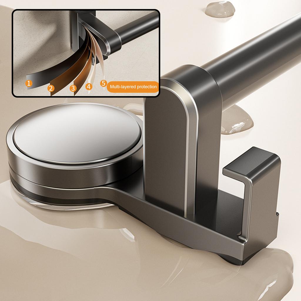 Suction Cup Bathroom Hand Towel Rack Towel Holder Wall Mount No Drill Mount 30/40/50cm Towel Bar Aluminium with Hook