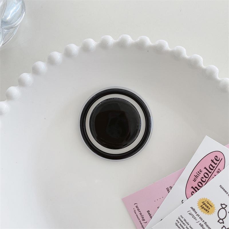 

Прозрачная магнитная подставка для телефона Macaron с подушкой безопасности и логотипом для печати including magnetic ring чёрный