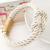 Women's Men's Braided Rope Chain Bracelet With Magnetic Clasp Bow Charm Bangle