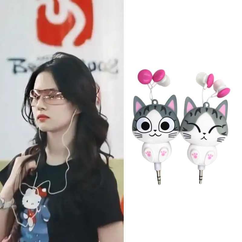 Chi Sweet Home Cat Retractable In Ear Wired Headphones Cartoon Earphone Gift