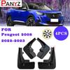 Front Rear 4pcs FOR Peugeot 2008 2013- Mudguards Fender Mudflaps Car Accessories Mud Flap Guards Splash Mudguard -