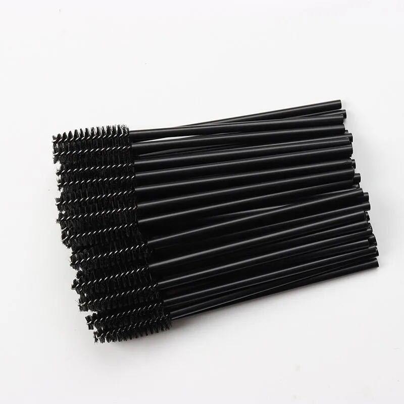 Portable Disposable Eyelash & Eyebrow Brush Set with Fine Tip and Spiral Comb