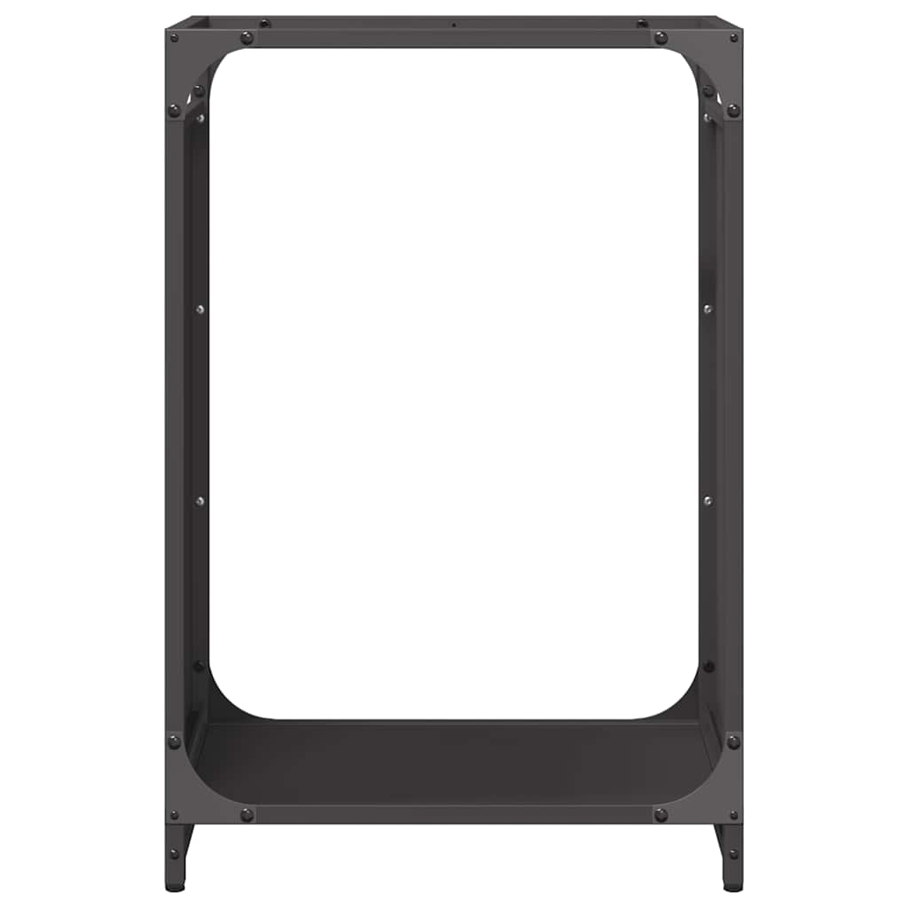 Firewood Rack Black 44x28x65 cm Cold Rolled Steel