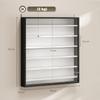 Wall-Mounted Display Case, 6 Adjustable Shelves, 2 Sliding Glass Doors, 80 x 9.5 x 83 cm