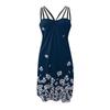 Abito elegante da donna a vita media con stampa floreale alla moda casual e spalle scoperte