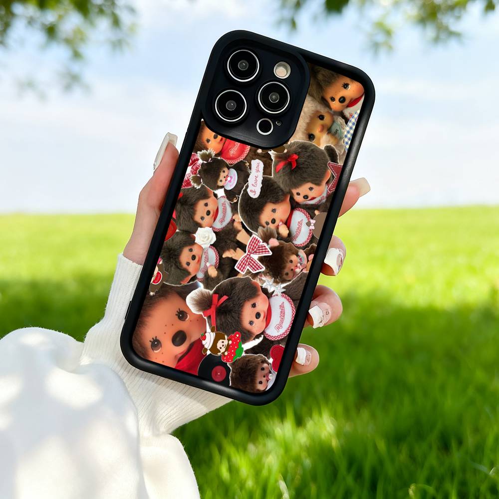 

Cute M-Monchhichi Phone Case For IPhone 17 16 15 14 12 11 13 Pro Max Soft Cover For IPhone 17 Air 16E Plus Case iPhone 13