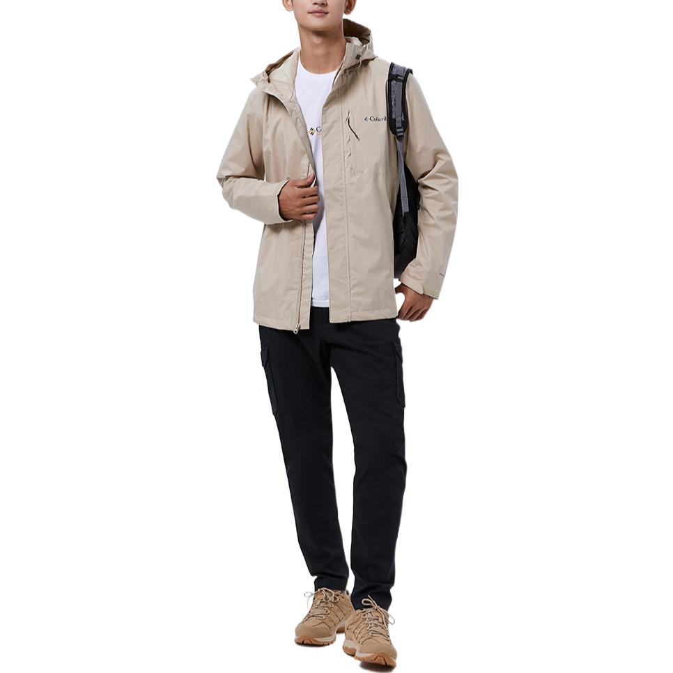 Columbia Casual Sports Single-Layer Soft Shell Waterproof Windproof Breathable Lightweight Jacket Men Jacket Khaki RE0086-271