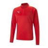 PUMA teamLIGA Sweat-shirt 1/4 Zip Recycled Polyester Red