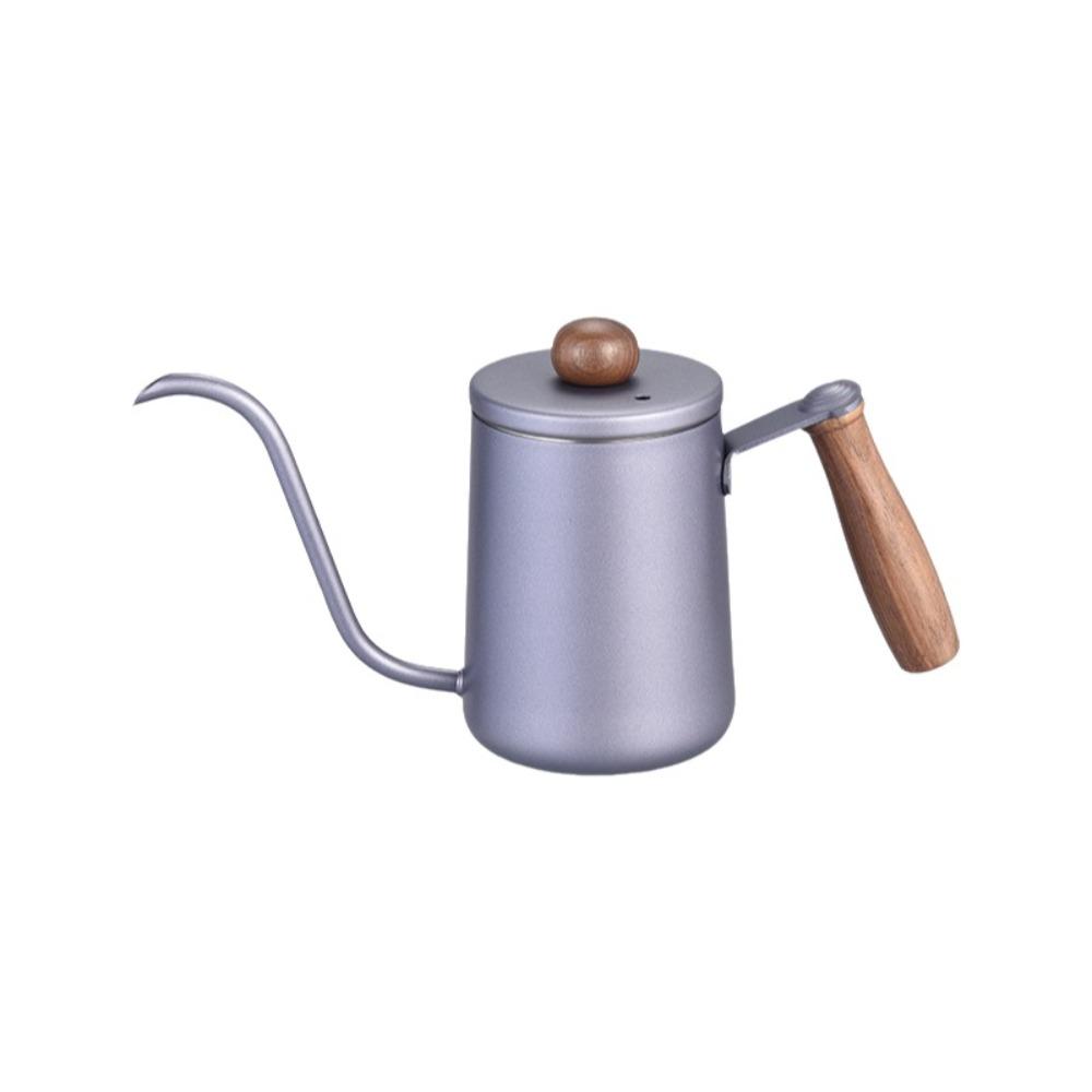 600ML Goose Neck Coffee Pot Stainless Steel Drip Filter Coffee Maker Hand Brewing Kettle  Picnic Purple