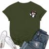Ladies' Loose Comfortable Casual Fashionable Animal Print Round Neck Short Sleeved Shirt