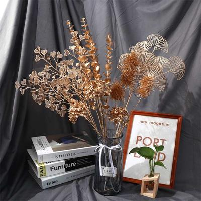 DIY For Home Party Wedding Decoration Maple Leaf Golden Fake Flower Artificial Flower Artificial Plants Christmas Decoration