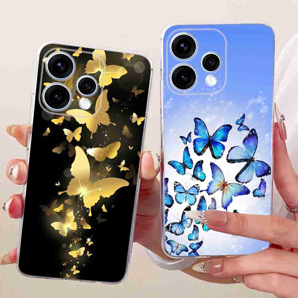 Para Oppo Reno15 5G Funda Flor Colorida Silicona Suave Cubierta Trasera Para Oppo Reno15 Reno 15 5G CPH2825 Carcasa de Teléfono Fundas